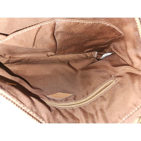 Fossil Kinley Medium Brown Pebbled Leather Crossbody Purse Bag 12x9x2 - Picture 12 of 13